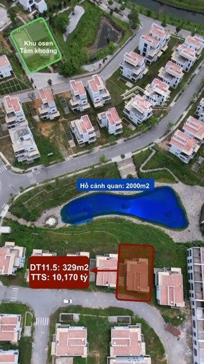 biệt thự vip 315m2 view hồ chỉ 9,5 tỷ sân vườn rộng , lưng tựa núi - mặt hướng hồ