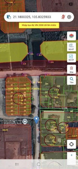 chính chủ cần bán đất tại khê nữ, nguyên khê, giá 8 tỷ - 82m2. đường 8m 2 ô tô tải chạy ầm ầm!