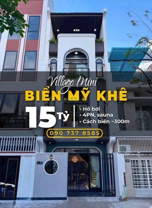 bán village mini bên bờ biển mỹ khê, vị trí đẹp, giá tốt nhà đầy đủ công năng.