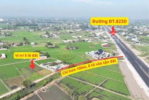 cc bán gấp 5 lô đất nền đức hòa cũ ngay trục đt.823d, cần ra hàng trước tết (giá: 6tr/m2)