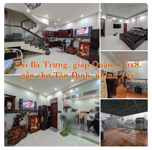 bán nhà quận 3, gần mặt tiền hai bà trưng, 40m2 (5x8), 4 tầng, nhỉnh 7 tỷ