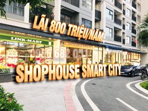 vốn 3 tỷ - lãi 85 triệu/tháng - shophouse khối đế tại vinhomes smart city - sổ sỏ lâu dài