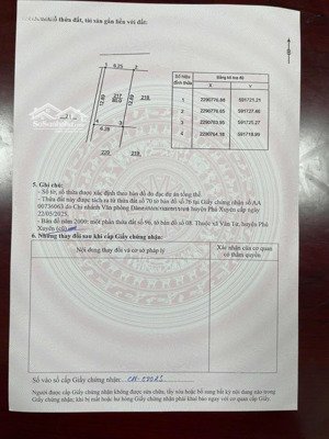 bán đất xã vân từ, 2,4 tỷ, 80 m2, mặt tiền 6,25m, pháp lý đầy đủ