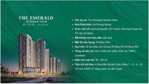 cập nhật giỏ hàng hot emerald garden view 2026. chiết khấu 50tr. thanh toán 0,5% tháng
