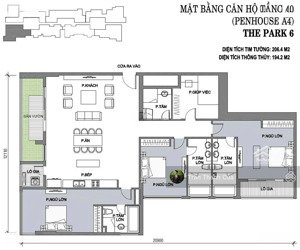 cho thuê penthouse park 6 không gian sống giới thượng lưu