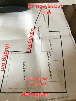 bán 1,900m2 hiện có 1,312m2 thổ, 3mt nguyễn duy trinh, p long trường q9