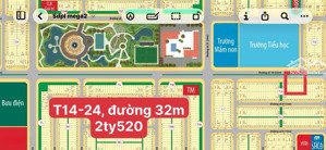 mega city 2-nhơn trạch-đồng nai, cần bán lô t14-24, 100m2, đường 32m trục chính dự án giá 2ty520