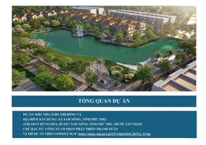 dự án khu đô thị đồng và tại thị trấn hưng hóa, tam nông, phú thọ