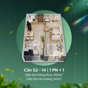 bán căn 1pn + ban công đông nam view vòng xuyến nguyệt viên lh 