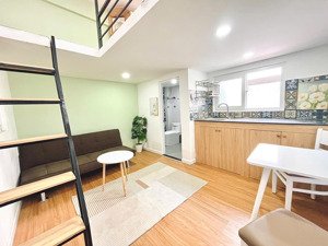 phòng có gác cho thuê ngay cô giang q1 gần cầu ông lãnh - bùi viện - bến thành đầy đủ nội thất