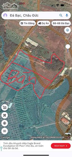 CHÍNH CHỦ CẦN BÁN GẤP LÔ ĐẤT MT ĐƯỜNG NHỰA NGAY XÃ ĐÁ BẠC, CHÂU ĐỨC, BÀ RỊA - VŨNG TÀU