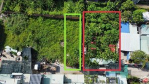 chủ gởi bán lô đất ngang 5m full thổ cư 1 sẹc rạch nhà vuông, khu dân cư đông đúc.