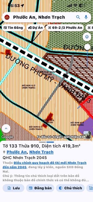 đất nền thổ cư liền kề đường cầu phú mỹ 2 - giá tốt cho nhà đầu tư đón đầu hạ tầng nhơn trạch