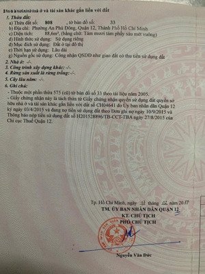 bán đất đẹp 1/ an phú đông 3 -dt khủng 5m.18m -hẻm thông khu dân cư