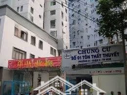 bán chung cư tôn thất thuyết, q. 4, số 1 tôn thất thuyết, diện tích 60m², 2pn, thoáng mát, lầu cao