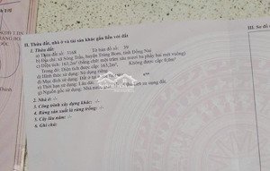 bán đất 163,2m2 tại xã sông trầu, trảng bom, đồng nai, giá ưu đãi 1,5 tỷ