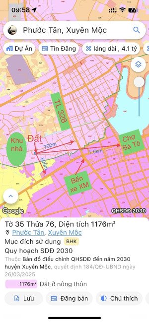 bán đất mặt đường suối tre, phước tân cũ giá tốt đầu tư