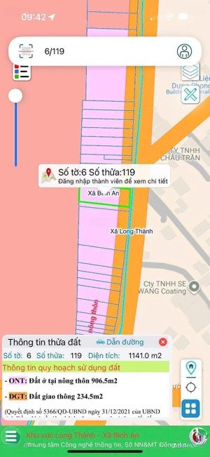 ngộp! bán đất mặt tiền đường xe công bên ubnd xã bình an (lộc an cũ), long thành 1.100m² giá 12 tỷ