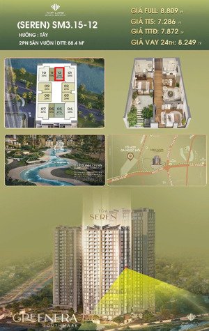 bán căn 2n sân vườn tầng trung giá ngon nhất