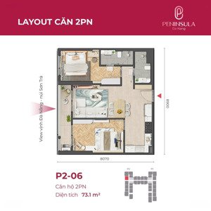 giá tốt! căn góc 2 phòng ngủ view panorama vịnh đà nẵng, núi sơn trà và cửa sông hàn