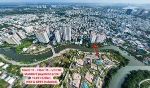 bán căn hộ the prive giá 10 tỷ diện tích 80,6m2 tầng cao - view 3 mặt sông - tt chỉ 6,8% ký hđmb