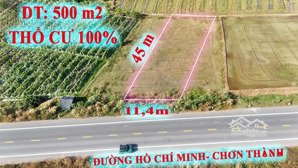 500 m2 đất thổ cư, mặt tiền gần trung tâm hành chính tây ninh (đức hòa, long an cũ)