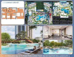 siêu phẩm 3pn góc to đẹp nhất 98m2 6,1 tỷ masteri era landmark tầng trung view bể bơi, 2 slot ô tô