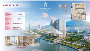 peninsula căn 2pn hướng đông nam - view sông hàn giá 4,54 tỷ