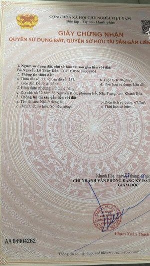 bán nhà cấp 4 hẻm nguyễn biểu, vĩnh hải, nha trang. dt: 108,9m2. ngang 8m. gần biển. giá: 6,7 tỷ