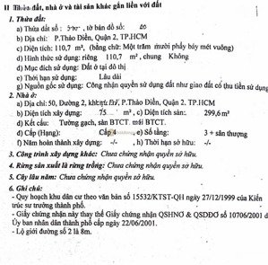bán biệt thự thảo điền (an khánh) - 110m2 - trệt 3 lầu - đang có hđ thuê 51tr/tháng - giá 33 tỷ