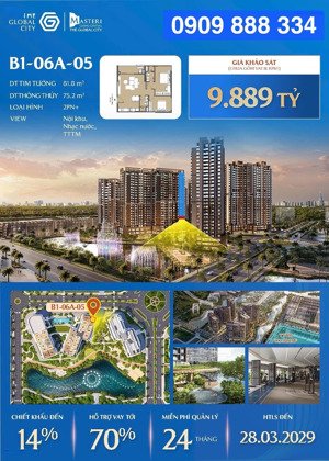 suất nội bộ 2pn+ ct4 masteri cosmo central