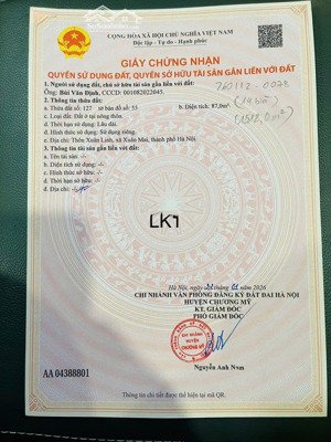 bán đất tại xuân linh, 1,5 tỷ, 87m2, pháp lý đầy đủ, giá cực chất