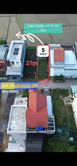đất cách quốc lộ 1a 70m, dt 7x21 full thổ cư dh quế xuân 1 - quế sơn