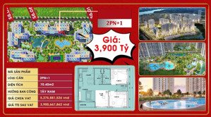 bán cc 2pn + 2wc tại the origami, 3,9 tỷ, 69m2, q9, hcm - hot! uy tín