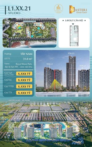 sở hữu ngay quỹ căn độc quyền tầng đẹp, view biển hồ tạo sóng cực chất