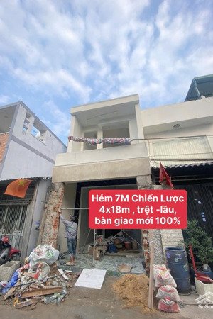 chỉ 86tr/m2 bàn giao nhà đẹp mới 100% như thiết kế,hẻm 7m xe hơi đỗ trong nhà,dài miên man 4x18m