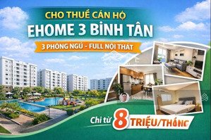 cho thuê căn hộ 3 phòng ngủ full nội thất - chỉ bẳng giá căn 2pn