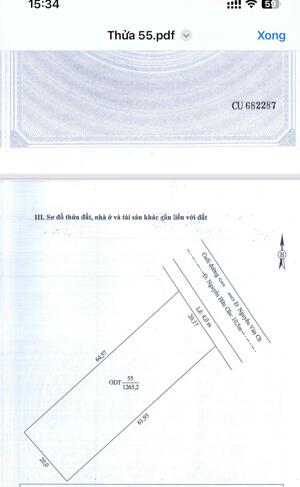 Nền biệt thự Vip góc 2 mặt tiền KDC Cồn Khương , DT 2570m2 . Full thổ cư
