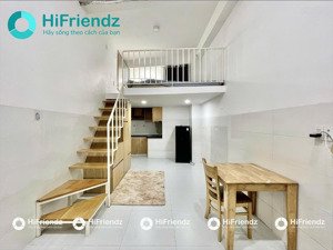 cho thuê căn hộ gác cao m7 rộng 38m2 gần ngã tư bảy hiền - full nội thất tiện nghi