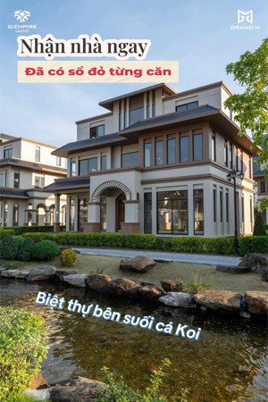 bán căn dinh thự hơn 600m2 bên suối cá koi, sẵn sổ đỏ nhận nhà ngay, 7xtr/m2 cả đất + xây