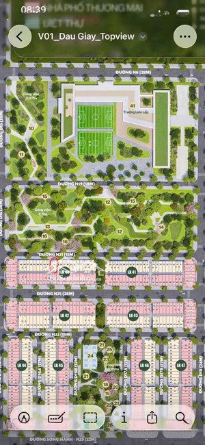 săn ngay lô đất gần công viên 5x20m, giá gốc, kế mảng xanh ngay khu đô thị dầu giây