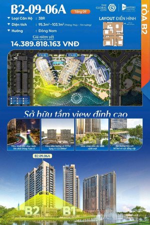 căn hộ 3 phòng ngủ không gian sống chuẩn thượng lưu
masteri cosmo central - the global city