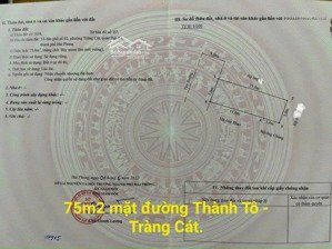 bán đất đẹp mặt đường thành tô, tràng cát 75m2 giá chỉ 3.037 tỷ