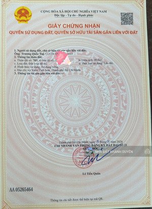 đất 5 x 19,6m đường dương công khi xã xuân thới sơn hóc môn