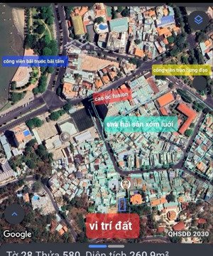 bán đất biệt thự gần công viên bãi trước 257m², hẻm ô tô 6m, thổ cư 100% giá cực tốt chỉ 15.5 tỷ