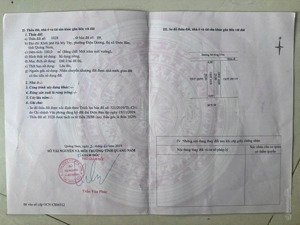 cc cần bán 100m2 sổ hồng sẵn, bt 3m lề 3m, giá cực chất 1tỷ370, đc: kp hà my tây, ph điện bàn đông