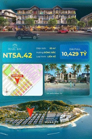 bán nhà 4 tầng dự án vinhomes pearl bay nha trang. sổ hồng lâu dài. giá 10 tỷ 429tr