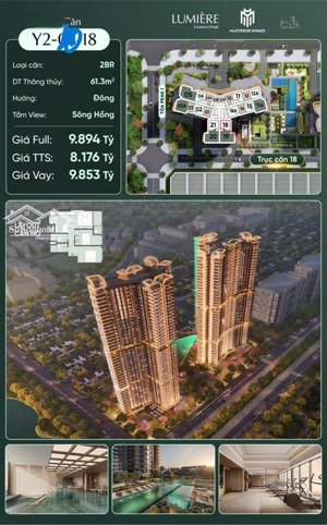chính chủ bán căn 18 lumiere cổ loa view hồ, không chênh, mua trực tiếp chủ đầu