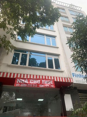 chính chủ cho thuê tòa nhà văn phòng 6 tầng, có hầm, thang máy - khu duy tân, trung tâm cầu giấy