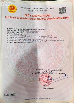 Bán đất TĐC Vin Dương Kinh - Hải Phòng